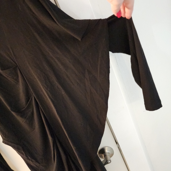 Black Nicole Miller Long Sleeve Dress Size M - Picture 3 of 4